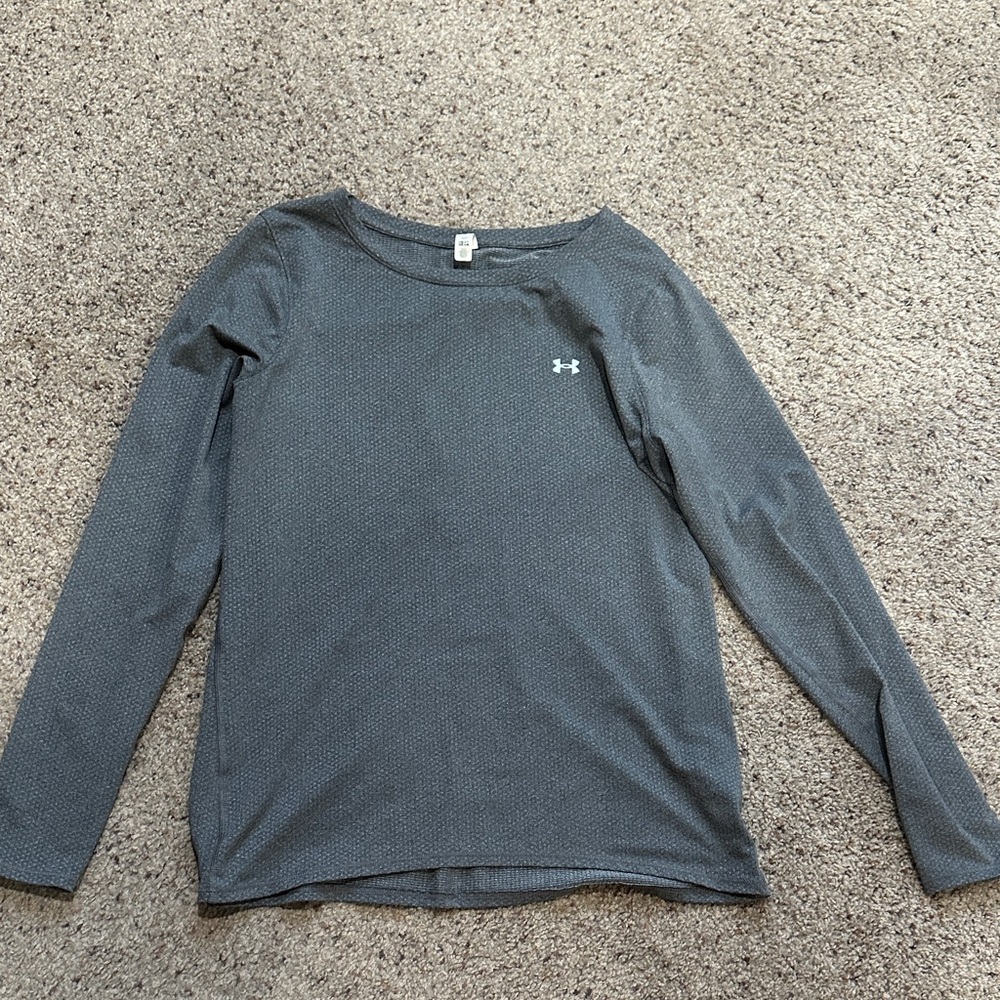 Under Armour Kids Charcoal Long Sleeve Tee